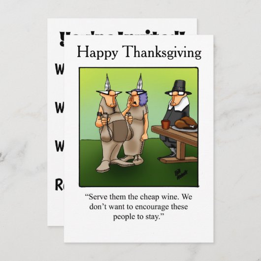 感謝祭ユーモア招待状「スペクタクル」 招待状 (正面/裏面)