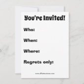 感謝祭ユーモア招待状 招待状 (裏面)