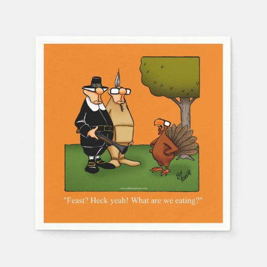 感謝祭ユーモア紙カクテルナプキンス スタンダードカクテルナプキン (正面)