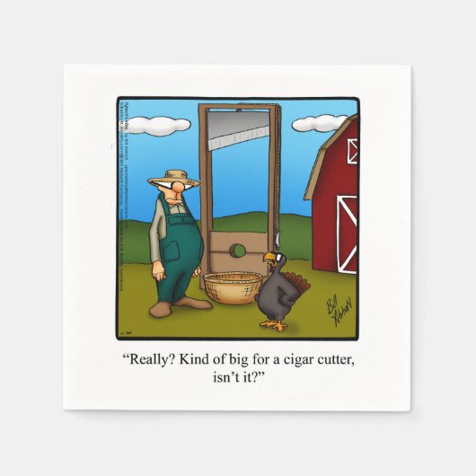 感謝祭ユーモア紙ナプキンス スタンダードカクテルナプキン (正面)