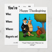 感謝祭ユーモア「ヘック・イェー！」 招待状 (正面/裏面)