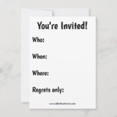 感謝祭ユーモア「ヘック・イェー！」 招待状 (裏面)