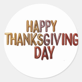 感謝祭ラウンドステッカー ラウンドシール