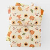 感謝祭ラッピング紙フラットシートセット3 ラッピングペーパーシート (インサイチュ)