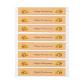 感謝祭ラップのまわりにの宛名ラベル ラップアラウンド宛名ラベル (シート)