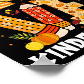 感謝祭ラブ幼稚園先生ターキーアウトゥ ポスター (角)