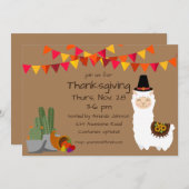 感謝祭ラマパーティの招待状 招待状 (正面/裏面)