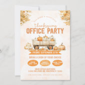 感謝祭ランチオフィスパーティー 招待状 (正面)