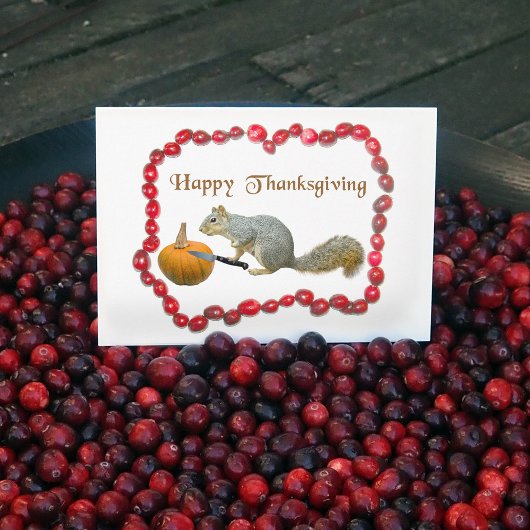 感謝祭リス シーズンカード