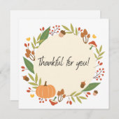 感謝祭リースカード 招待状 (正面/裏面)