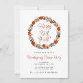 感謝祭リースハッピー秋オールディナー 招待状 (正面)