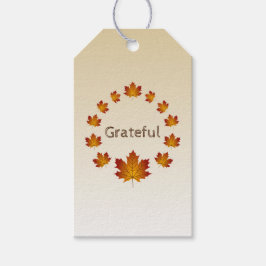 感謝祭リース感謝シンプルメープル離れズ ギフトタグ