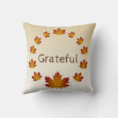 感謝祭リース感謝シンプルメープル離れズ クッション (裏面)