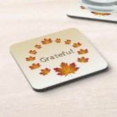 感謝祭リース感謝シンプルメープル離れズ コースター (左側)