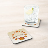 感謝祭リース感謝シンプルメープル離れズ コースター (右側)