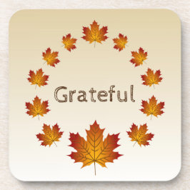 感謝祭リース感謝シンプルメープル離れズ コースター