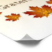 感謝祭リース感謝シンプルメープル離れズ ポスター (角)