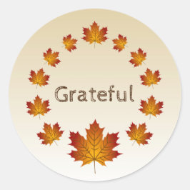 感謝祭リース感謝シンプルメープル離れズ ラウンドシール