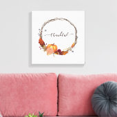 感謝祭リース キャンバスプリント (インサイチュ (リビング))