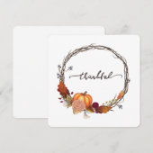 感謝祭リース シーズンカード (正面/裏面)