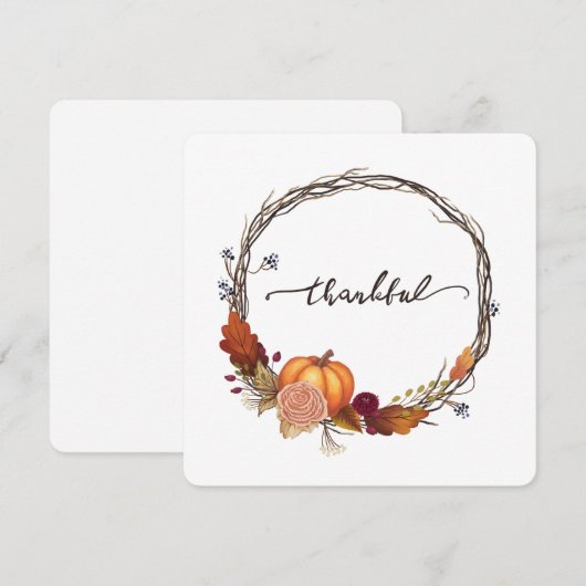感謝祭リース シーズンカード (正面/裏面)