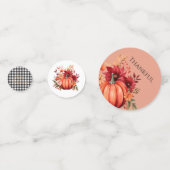 感謝祭レッドパンプキンテーブル紙吹雪 コンフェッティ (裏面)