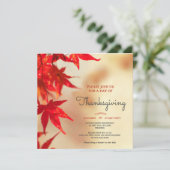 感謝祭レッド紅葉縁どテンプレート 招待状 (スタンド正面)