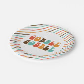 感謝祭レトロゴブルゴブル紙プレート ペーパープレート (アングル)