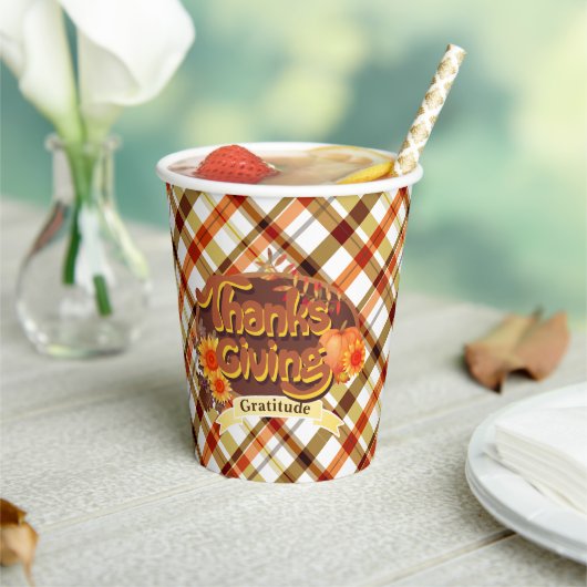 感謝祭レトロプレイド 紙コップ (インサイチュ)