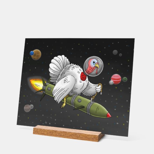 感謝祭ロケットトルコ アクリルサイン (傾斜)