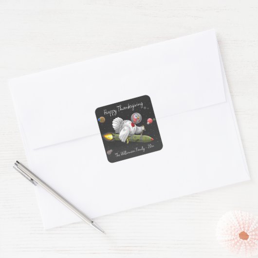 感謝祭ロケットトルコ スクエアシール (封筒)
