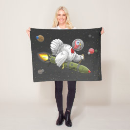 感謝祭ロケットトルコ フリースブランケット