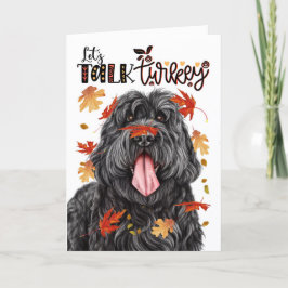 感謝祭ロシアの黒犬が七面鳥を語る シーズンカード