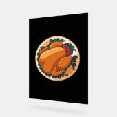 感謝祭ローストターキー – フェスティバルホリデー饗宴 アクリルサイン (傾斜)