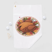 感謝祭ローストターキー – フェスティバルホリデー饗宴 ゴルフタオル (インサイチュ)