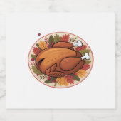 感謝祭ローストターキー – フェスティバルホリデー饗宴 スパークリングワインラベル (シングルラベル)