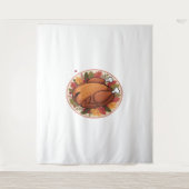 感謝祭ローストターキー – フェスティバルホリデー饗宴 タペストリー (正面)