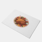 感謝祭ローストターキー – フェスティバルホリデー饗宴 ドアマット (アングル)