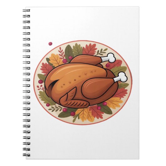 感謝祭ローストターキー – フェスティバルホリデー饗宴 ノートブック (正面)