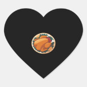 感謝祭ローストターキー – フェスティバルホリデー饗宴 ハートシール (正面)