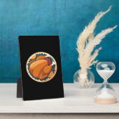 感謝祭ローストターキー – フェスティバルホリデー饗宴 フォトプラーク (側面)