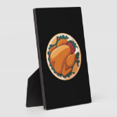 感謝祭ローストターキー – フェスティバルホリデー饗宴 フォトプラーク (側面)