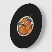 感謝祭ローストターキー – フェスティバルホリデー饗宴 ラージ壁時計 (傾斜)