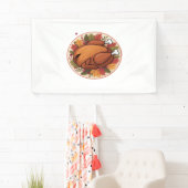 感謝祭ローストターキー – フェスティバルホリデー饗宴 横断幕 (インサイチュ)