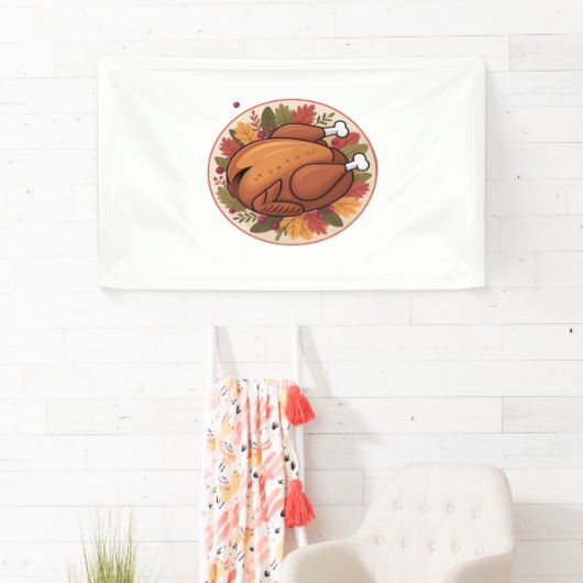 感謝祭ローストターキー – フェスティバルホリデー饗宴 横断幕 (インサイチュ)