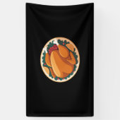 感謝祭ローストターキー – フェスティバルホリデー饗宴 横断幕 (縦)