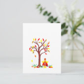 感謝祭ワイン飲み七面鳥 シーズンポストカード (スタンド正面)