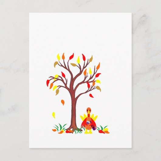 感謝祭ワイン飲み七面鳥 シーズンポストカード (正面)