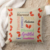 感謝祭ワードリスト20"x20"装飾用クッション クッション (ブランケット)