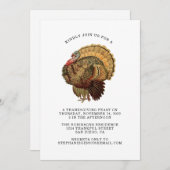 感謝祭ヴィンテージターキーデイディナー 招待状 (正面/裏面)